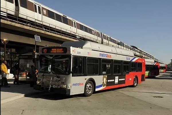 WMATA Bus Transfer Lights at the Greenbelt Metro Station